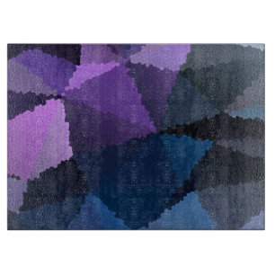 Tabla De Cortar Mosaico en colores azul y rosa