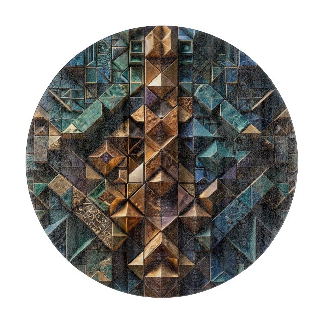 Tabla De Cortar Mosaico vertical 3D extremo (Anverso)