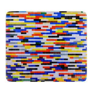Tabla De Cortar Mosaicos de colores primarios de mosaico
