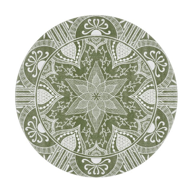 Tabla De Cortar Moss Mandala (Anverso)