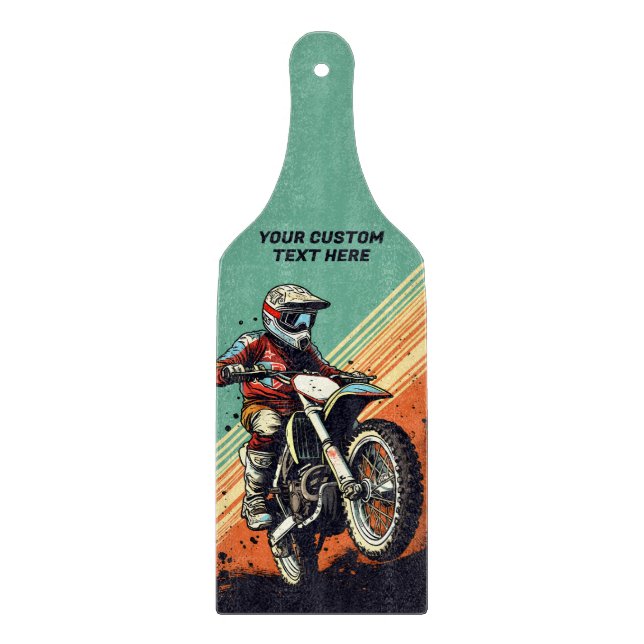 Tabla De Cortar Motocross de nombre personalizado (Anverso)