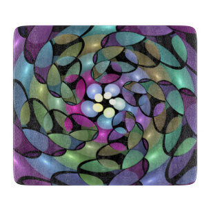 Tabla De Cortar Movimientos coloridos Resumen Arte Fractal Trippy