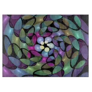 Tabla De Cortar Movimientos coloridos Resumen Arte Fractal Trippy