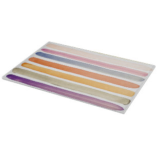 Tabla De Cortar Movimientos pintados a mano del cepillo de la