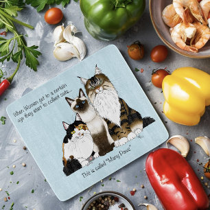 Tabla De Cortar Muchas Patitas Humor Divertido de Señoras en Menop