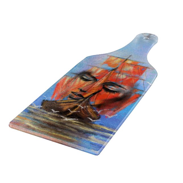 Tabla De Cortar Mujer de velero Tablón de cortar (Borde)