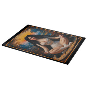 Tabla De Cortar Mujer elegante en armonía meditativa por Xzendor7