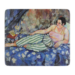 Tabla De Cortar Mujer en la habitación azul (por Suzanne Valadon)