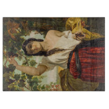 Mujer italiana recogiendo uvas (cosecha de verano)