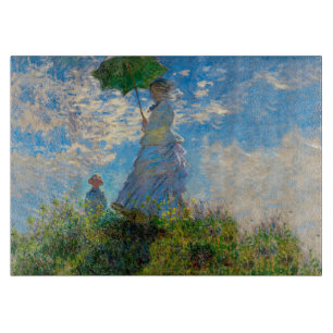 Tabla De Cortar Mujer Monet Paraguas Impresionismo