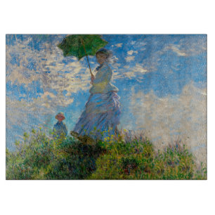 Tabla De Cortar Mujer Monet Paraguas Impresionismo