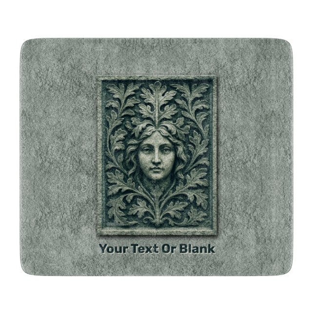 Tabla De Cortar Mujer verde - Piedra (Anverso)