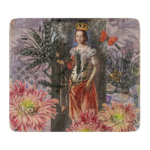 Tabla De Cortar Mujer Virgo Retrato Antiguo Colorido Rico