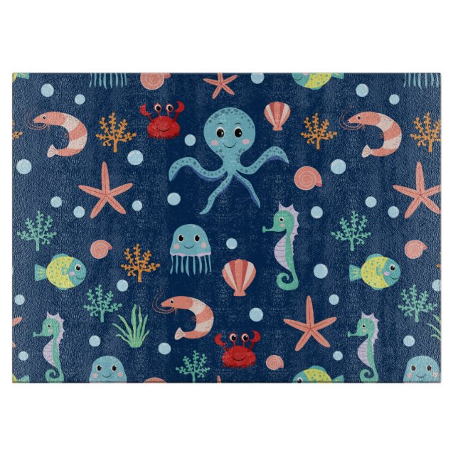 Tabla De Cortar Mundo del Mar (Anverso)