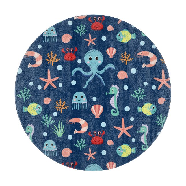 Tabla De Cortar Mundo del Mar (Anverso)