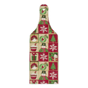 Tabla De Cortar Muñeco de nieve de tema navideño copos de nieve ro