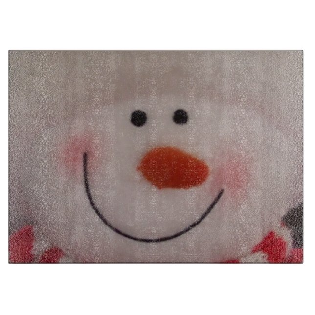 Tabla De Cortar Muñeco de nieve Nevado (Anverso)