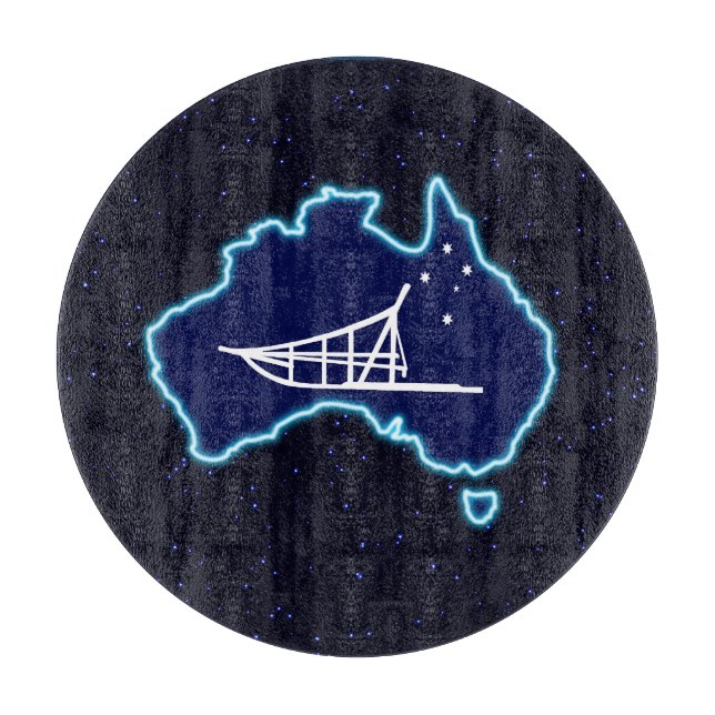 Tabla De Cortar Mushing Down Under (Anverso)