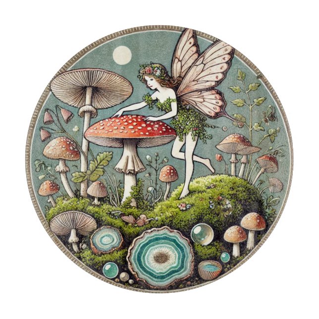 Tabla De Cortar Mushroom Fairy Forager (Anverso)
