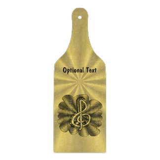 Tabla De Cortar Music Treble Clef Gold Personalizado