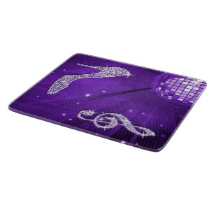 Tabla De Cortar Música Nota Morado/Lilac Brillante & Tacón de Aguj