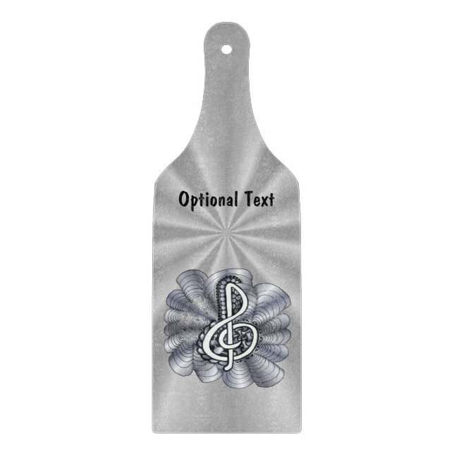 Tabla De Cortar Música Treble Clef Silver (Anverso)