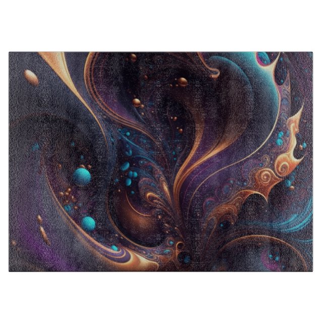 Tabla De Cortar Mystic Purple Swirl Cutting Board (Anverso)