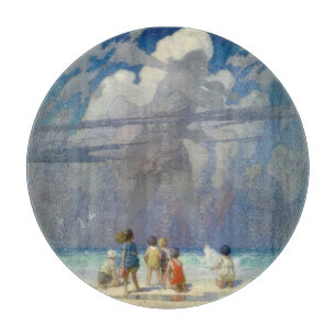 Tabla De Cortar N.C. Wyeth El Gigante 1923 Ilustración Vintage