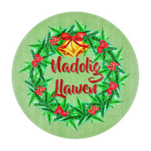 Tabla De Cortar Nadolig Llawen Welsh Merry Christmas