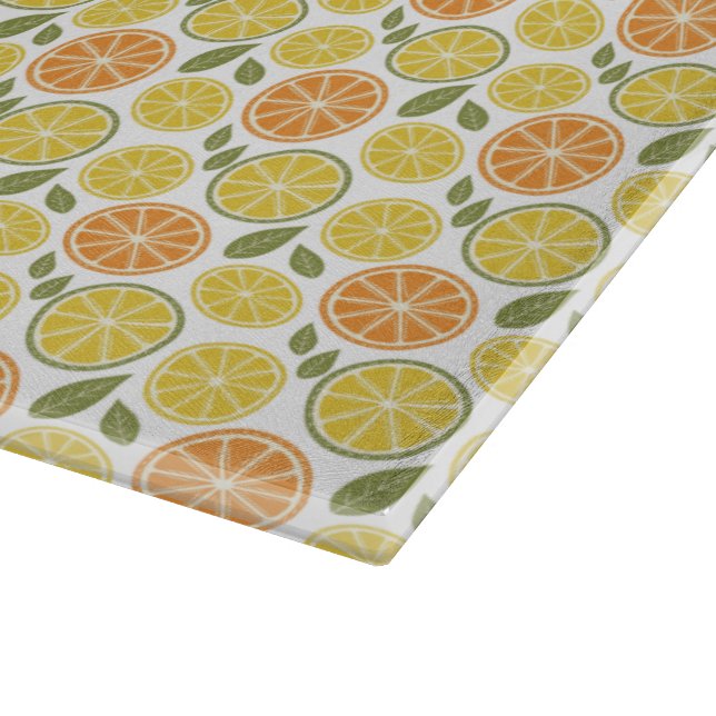 Tabla De Cortar Naranja amarillo limón  Patrón  (Borde)