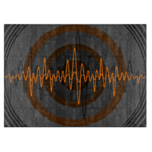Tabla De Cortar Naranja de sonido Tablero de corte oscuro