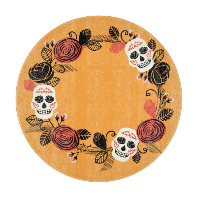 Tabla De Cortar Naranja, Día de los Azúcar Muertos Cayó (Anverso)