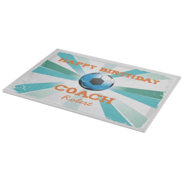 Tabla De Cortar Naranja/estreno Verde azulado/azul del entrenador  (Borde)