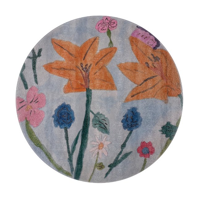 Tabla De Cortar Naranja Lily Chopping Board (Anverso)