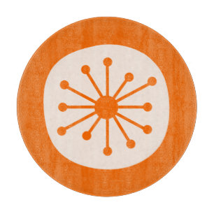 Tabla De Cortar Naranja moderno de mediados del siglo XX Punto ató