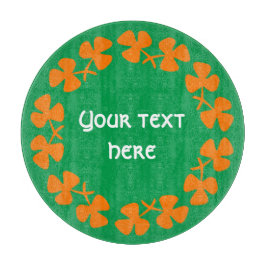 Tabla De Cortar Naranja Shamrock Border Add Text
