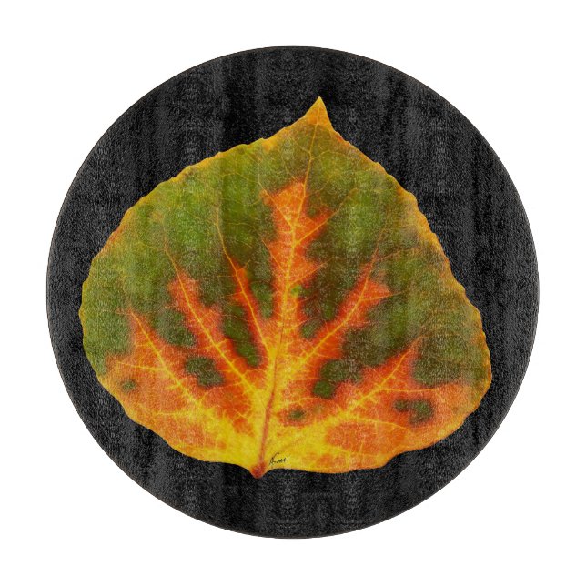 Tabla De Cortar Naranja verde y hoja de aluminio amarillo #1 (Anverso)