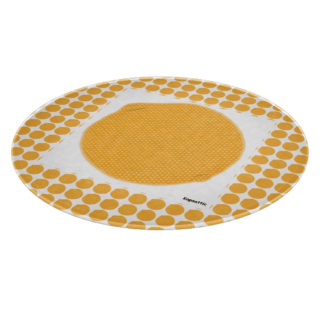 Tabla De Cortar Naranjas de Polkadoted (Borde)