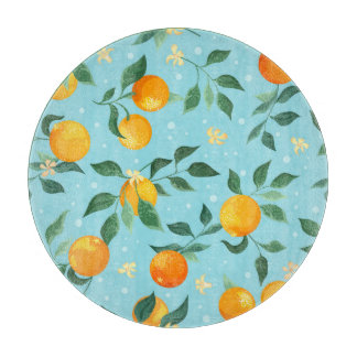 Tabla De Cortar Naranjas, flores: patrón sin costura textil.