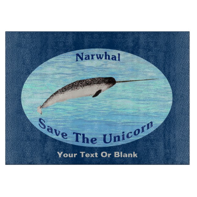 Tabla De Cortar Narval - Salva al Unicornio (Anverso)