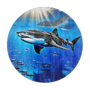 Tabla De Cortar Natación gigante del tiburón de ballena oceánica