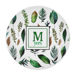 Tabla De Cortar Naturaleza botánica del follaje verde personalizad