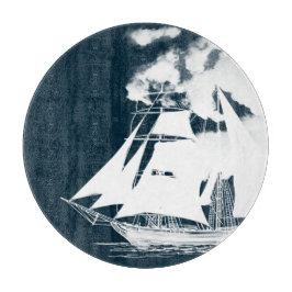Tabla De Cortar Náutica de naves y nubes