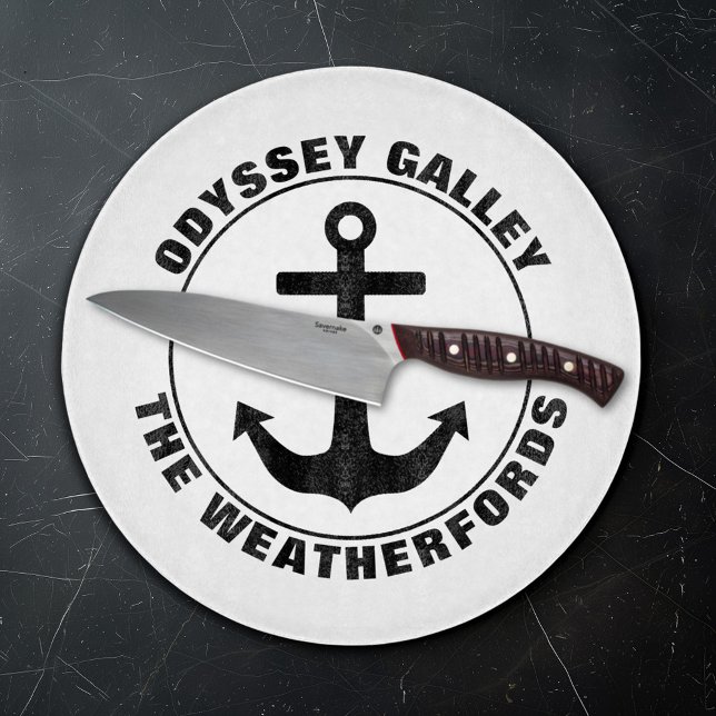 Tabla De Cortar Nautical Anchor Personalizado Bote y nombre famili (Subido por el creador)