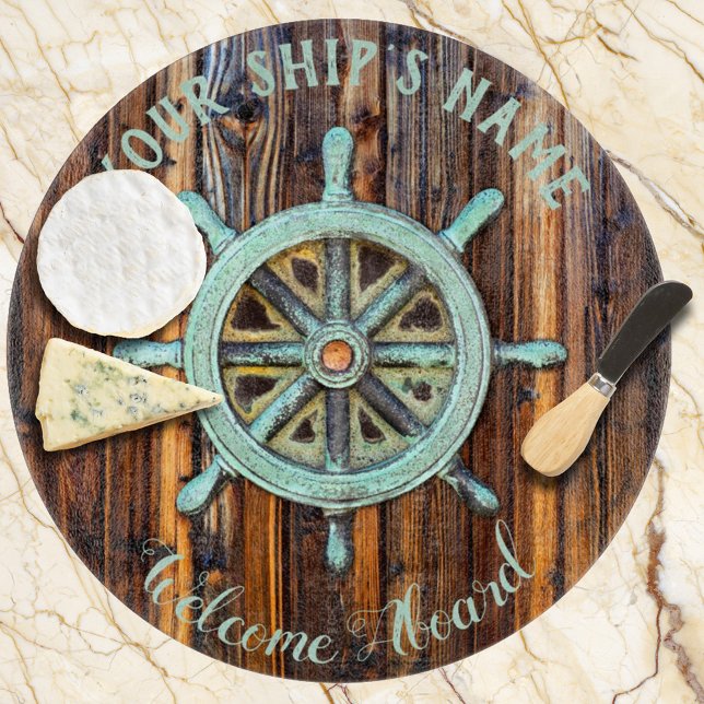 Tabla De Cortar Nautical Theme Bronze Captains Wheel (Subido por el creador)