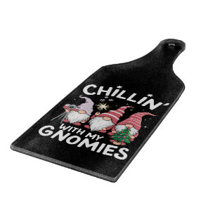 Tabla De Cortar Navidad de la familia Gnome relajándome con mis Gn