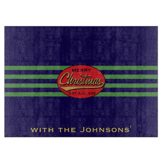 Tabla De Cortar Navidad Retro (Anverso)