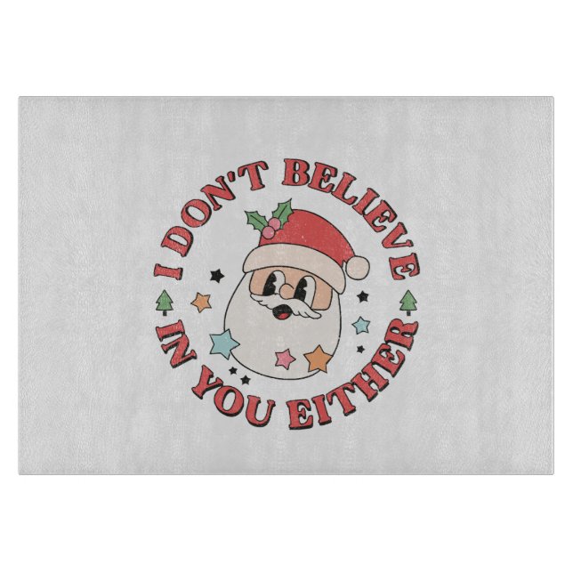 Tabla De Cortar Navidad Santa Divertido  (Anverso)