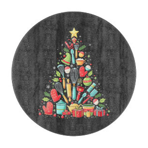 Tabla De Cortar Navidad Tree Baking Chef Cook Xmas