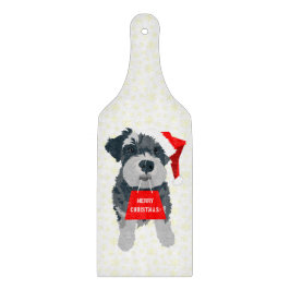 Tabla De Cortar Navidades adorables Schnauzer Dog Santa Hat